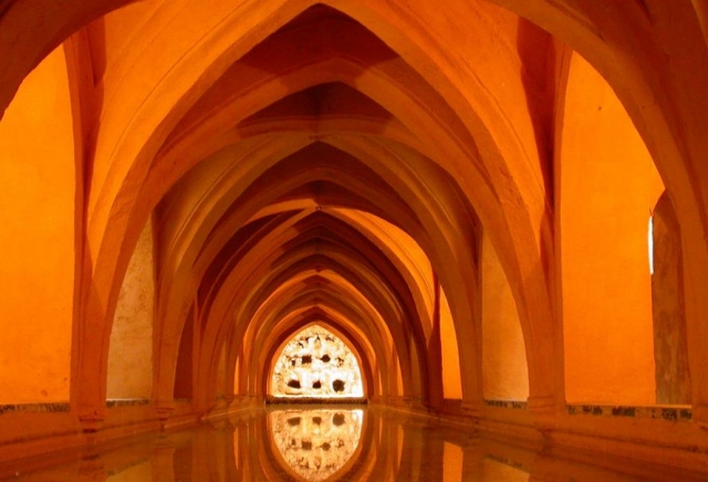 El interior del Alcazar de Sevilla 